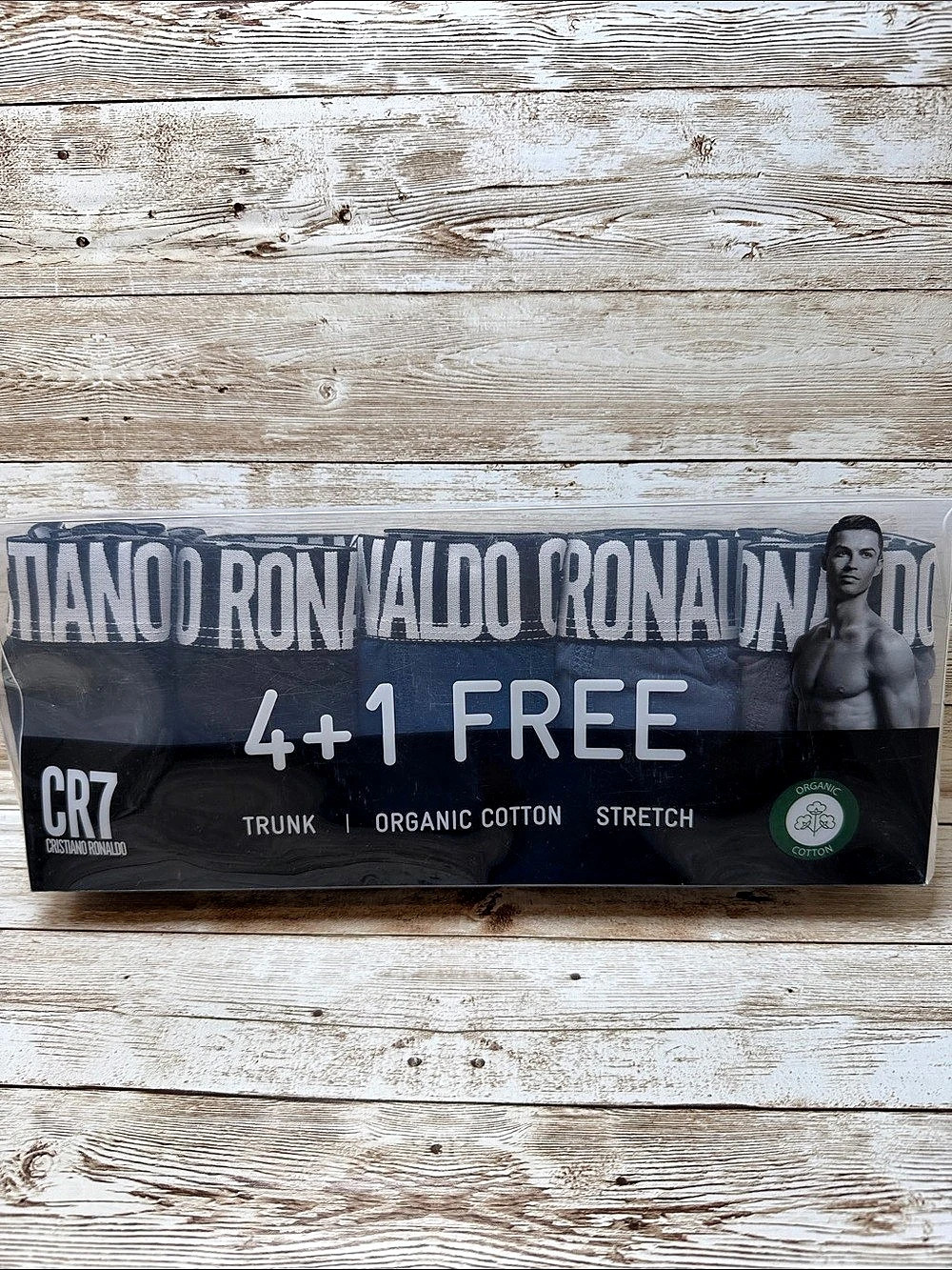 CR7 Underwear by Cristiano Ronaldo Boxer Briefs 4+1 Black Size Large NEW
